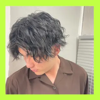 ショート パーマ メンズ メンズパーマ/新潟駅 NOBUTA🔥のヘアスタイル