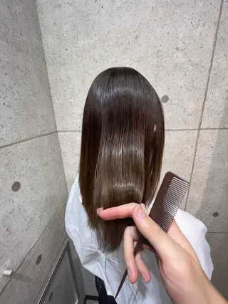 ミディアム 韓国パーマ 美容師 和田爽良のヘアスタイル