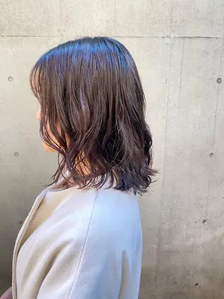 ミディアム 大人可愛い♡コテ巻き パーマ🌼杉田 萌恵のヘアスタイル