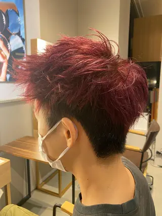 カラー メンズ unopulir 景山　凌のヘアスタイル