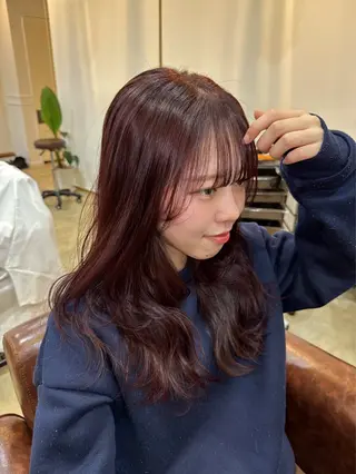 ミディアム カラー houda marinのヘアスタイル
