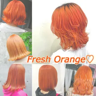 ミディアム カラー ヘアアレンジ 💕ブリーチ/ヘアメ 🎀YUUKAのヘアスタイル