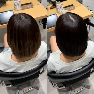 セミロング カラー 髪質改善ヘアケア 艶髪特化/上田のヘアスタイル