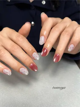 ネイル tsumeya ゆるかわ手描きネイルのネイルデザイン