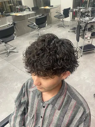 ショート カラー パーマ ヘアアレンジ メンズ キッズ ネイル マツエク・マツパ アイブロウ 🔥漢髪特化メンズ マネージャーYUKIのヘアスタイル