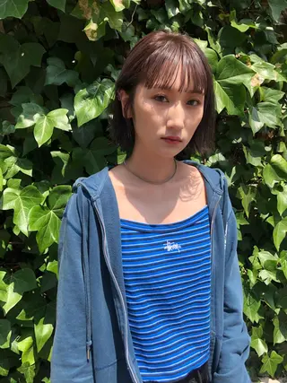 ミディアム カラー Pia ツボイ ケイタのヘアスタイル