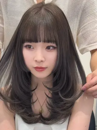 セミロング 🌿レイヤー/ブリー チ/🌿‬JINのヘアスタイル