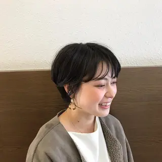 ショート パーマ ヘアアレンジ 関 沙緒里のヘアスタイル