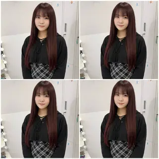 ロング カラー 髪質改善 艶髪矯正 エクステ かいり✂️のヘアスタイル