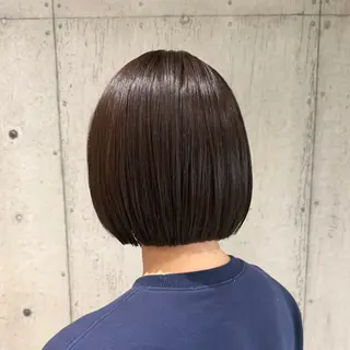 ミディアム カラー ヘアアレンジ ボブ×艶カラー 特化・リクト💥のヘアスタイル