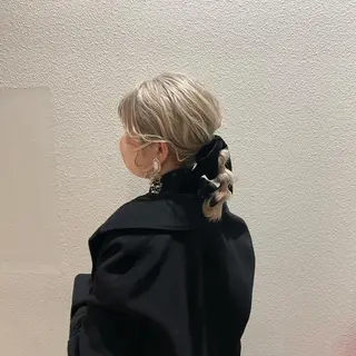 ミディアム ヘアアレンジ レイヤー/ハイトーン 🫧‪Erikaのヘアスタイル