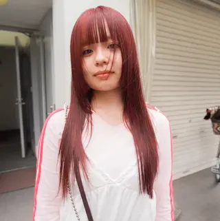 ロング カラー ヘアアレンジ 前田 陽南子のヘアスタイル