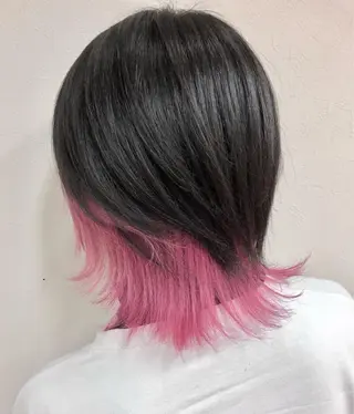 カラー ダブルスキルエクステ /羽エクステ白石宇由のヘアスタイル
