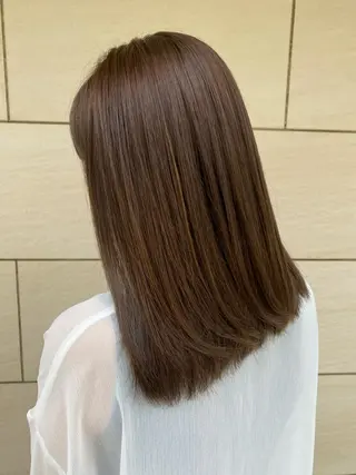 セミロング カラー パーマ 有馬ミク🌈 似合わせ美容師のヘアスタイル