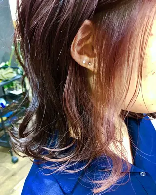 ミディアム カラー pep natsumiのヘアスタイル