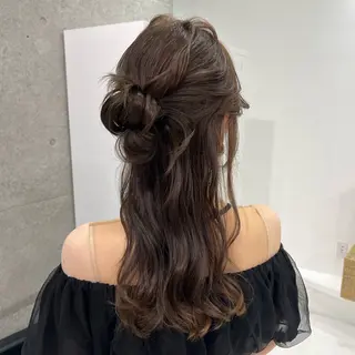 セミロング ヘアアレンジ 卒業式お呼ばれ🕊️ ヘアセット✴︎ミキのヘアスタイル