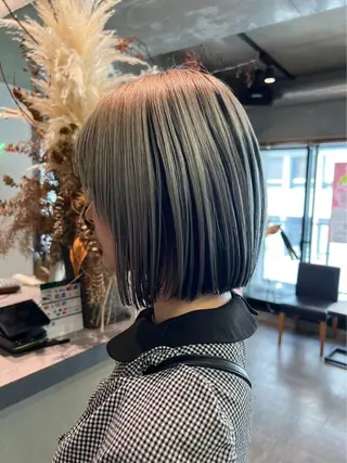 ショート カラー 透明感カラー/縮毛/ chino🍀のヘアスタイル