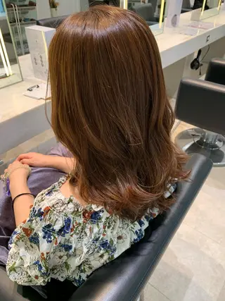 ミディアム ヘアアレンジ 🫧透明感カラー/ ボブ/小笠原汐海🪽のヘアスタイル