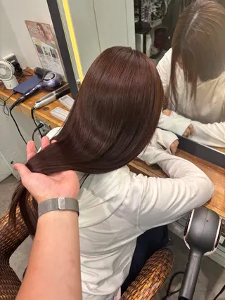 ロング 似合う赤み消しカラー ＊こうき［恵比寿］のヘアスタイル