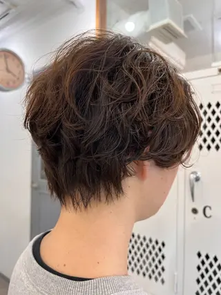 ショート パーマ 森田 菜留美のヘアスタイル