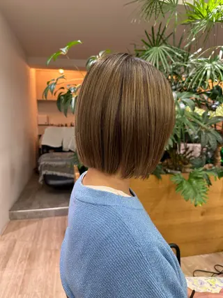 ショート 切りっぱなし/髪質 改善矯正/さやか🫧のヘアスタイル