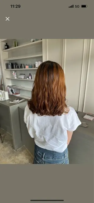 パーマ 髪質改善×ブリーチ 無しWカラー🫧天神のヘアスタイル