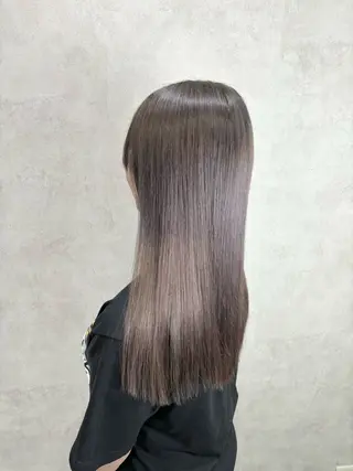 セミロング カラー Rin♡透明感ピンク 🎀白肌ラベンダーのヘアスタイル