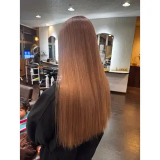 ロング ハイトーン/ ダブルカラー/透明感のヘアスタイル