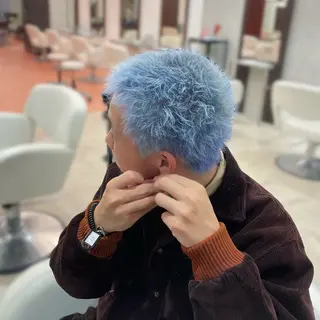 ショート メンズ ⭐️韓国ブリーチ 顔周りカット⭐️のヘアスタイル