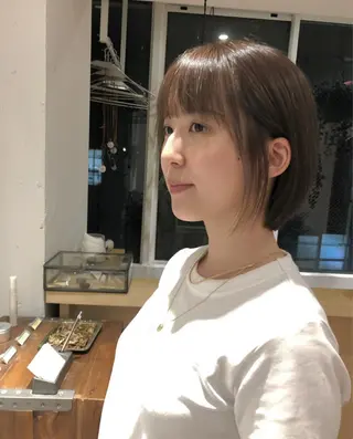 ショート カラー パーマ ヘアアレンジ メンズ キッズ ネイル マツエク・マツパ アイブロウ お洒落パーマ/ボブ ❄️Tomoka❄️のヘアスタイル