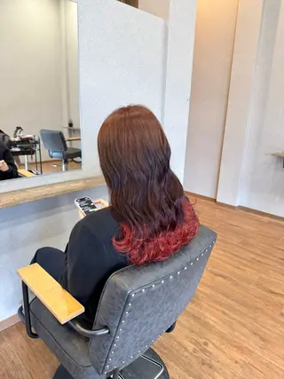 ロング カラー 鵜飼 真伍のヘアスタイル
