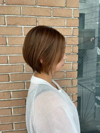 ショート 🔥コテ巻き風 ボブパーマ🔥のヘアスタイル