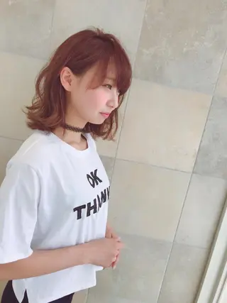 ミディアム カラー 烏丸韓国ヘア🇰🇷 ayaka🎀のヘアスタイル