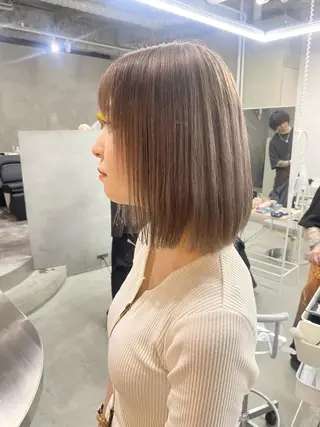 ミディアム カラー 前橋 姫奈のヘアスタイル