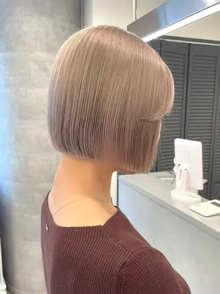 ミディアム ♡似合わせハイトーン ♡maiのヘアスタイル