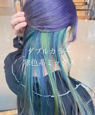 ロング カラー ハイトーン/カラー/ 用賀/稲若健太郎のヘアスタイル