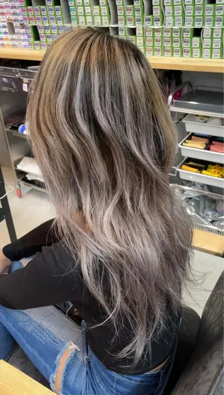 セミロング カラー メンズ韓国ヘア👹 KAJIのヘアスタイル