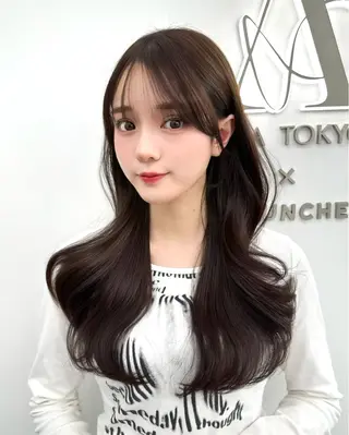 セミロング 前髪顔まわりカット 🌈中村海聖のヘアスタイル