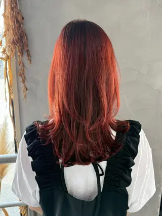 セミロング カラー ウルフ レイヤー パーマ🪐MANAのヘアスタイル
