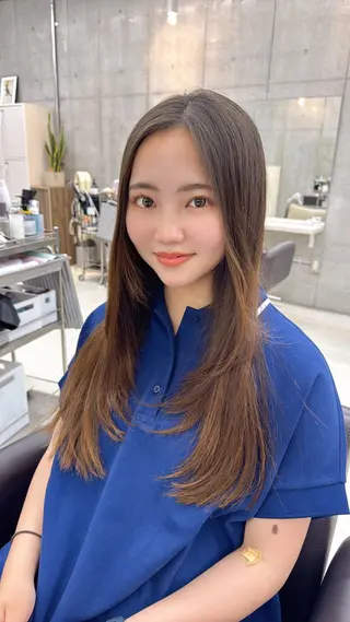 ロング カラー パーマ うる艶ヘア♡韓国好き 透明感　shotaのヘアスタイル