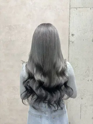 ロング カラー Rin♡透明感ピンク 🎀白肌ラベンダーのヘアスタイル