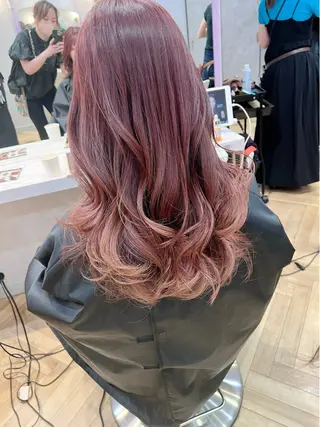 ロング カラー パーマ ヘアアレンジ メンズ キッズ ネイル マツエク・マツパ アイブロウ 平川 友理/韓国ヘア💘のヘアスタイル