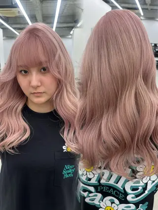ロング カラー ヘアアレンジ 原宿ハイトーンカラー 🌼みるい🌼のヘアスタイル