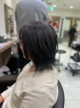 セミロング 中森 玲菜のヘアスタイル