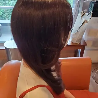 セミロング パーマ spa hair ark 富井直美のヘアスタイル