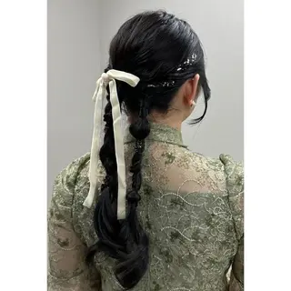 ヘアアレンジ 💎Code.💎 risa🪄のマツエク・マツパデザイン