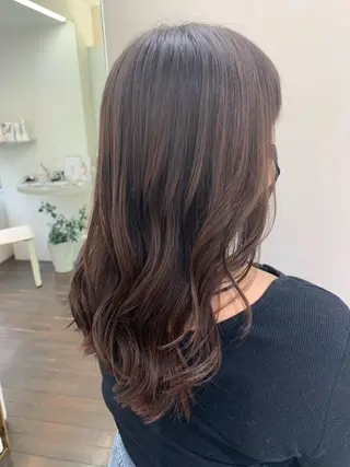 セミロング カラー デジタルパーマ🫧 韓国風ヘア🫧サクラのヘアスタイル