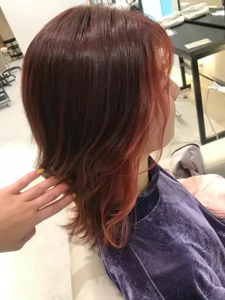 ミディアム パーマモデル募集🌈 森脇帆南のヘアスタイル
