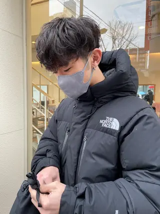 メンズ 🍋透け感カラー🍃 オリーブ🍐Kahoのヘアスタイル