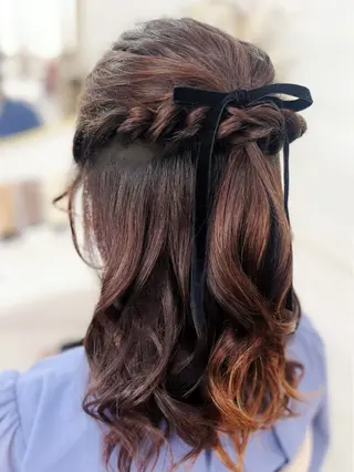 ミディアム ヘアアレンジ 🫧みひろ🫧カット カラーモデル募集のヘアスタイル